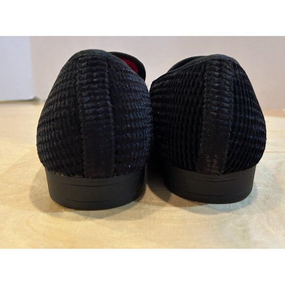 La Milano Men Shoes Vienna Black Red Bottoms Sz 11 Velvet Loafers